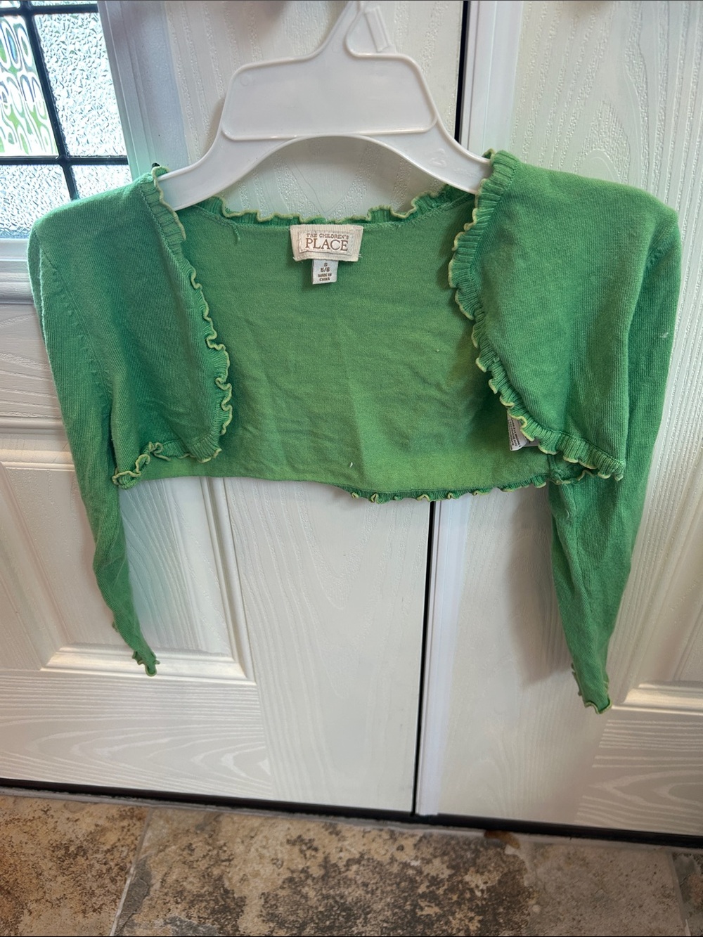 The Children's Place Green Ruffle Bolero Shrug